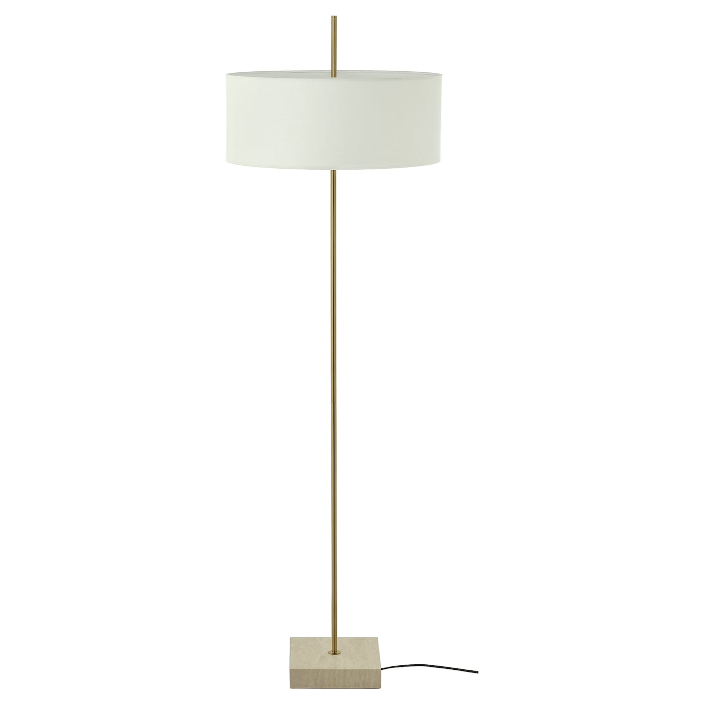 IKEA STOCKHOLM フロアライト STOCKHOLM 2025 floor lamp white textile/brass-plated - IKEA