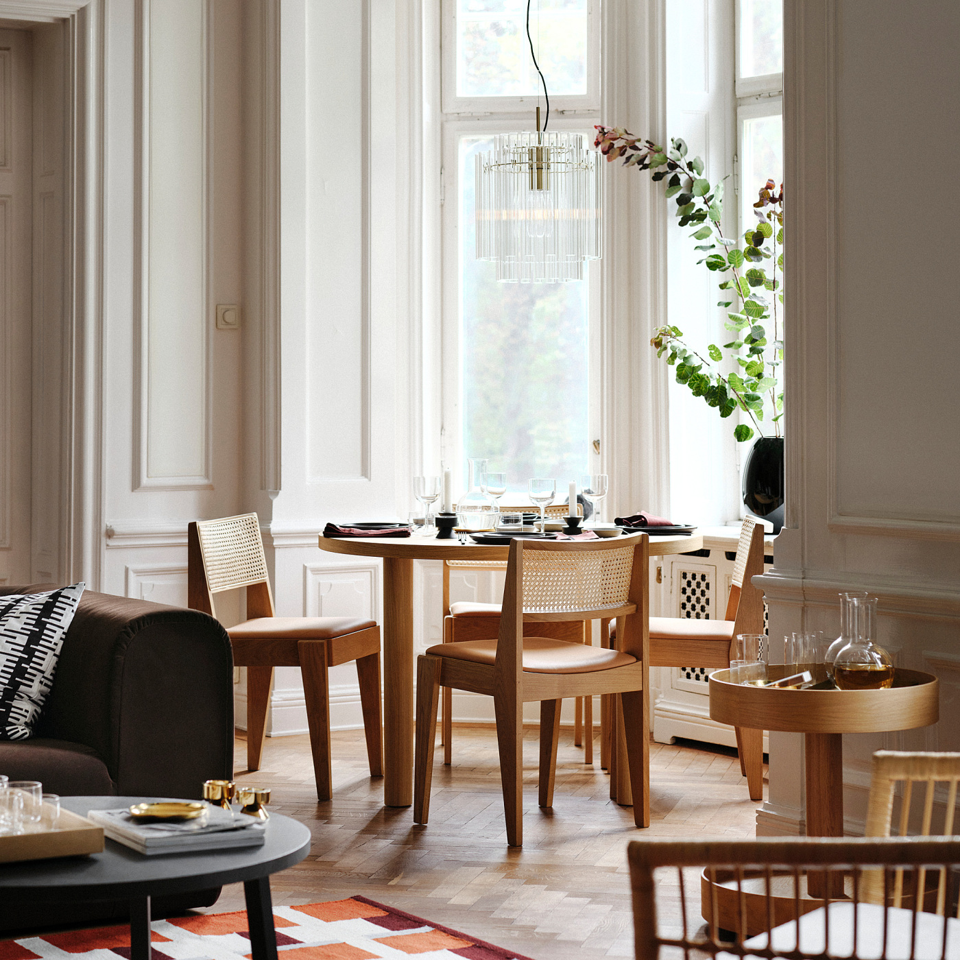 STOCKHOLM 2025 pendant lamp glass/brass-plated - IKEA