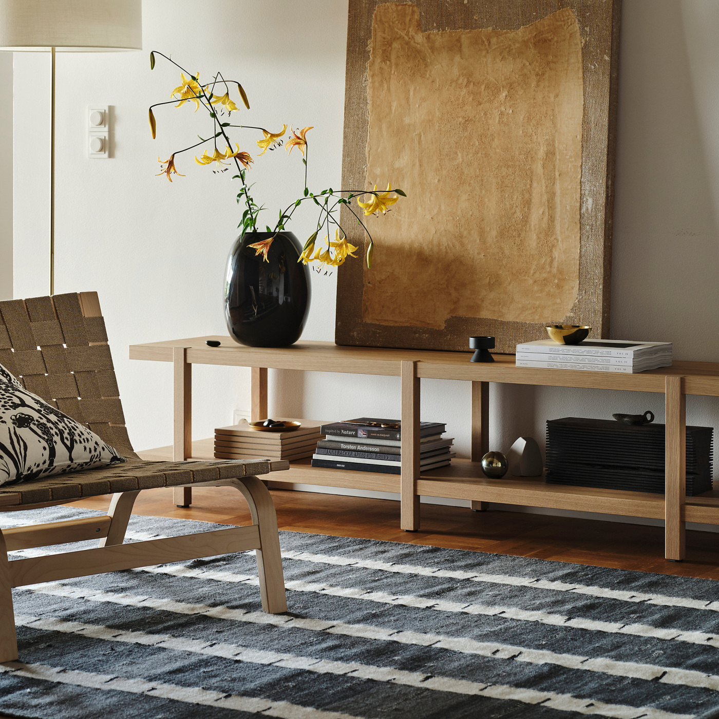 STOCKHOLM 2025 shelving unit/bench oak veneer - IKEA