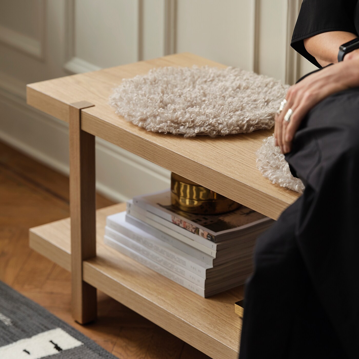 STOCKHOLM 2025 shelving unit/bench oak veneer - IKEA