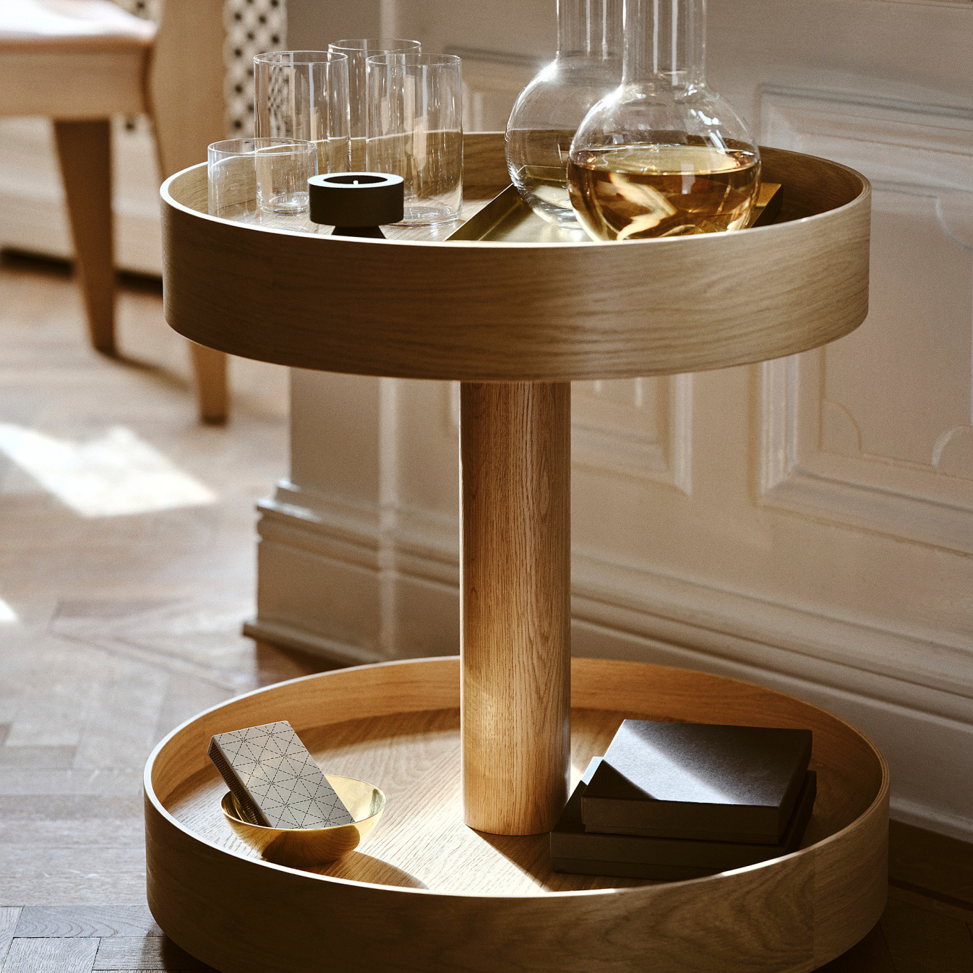STOCKHOLM 2025 side table on castors oak veneer - IKEA