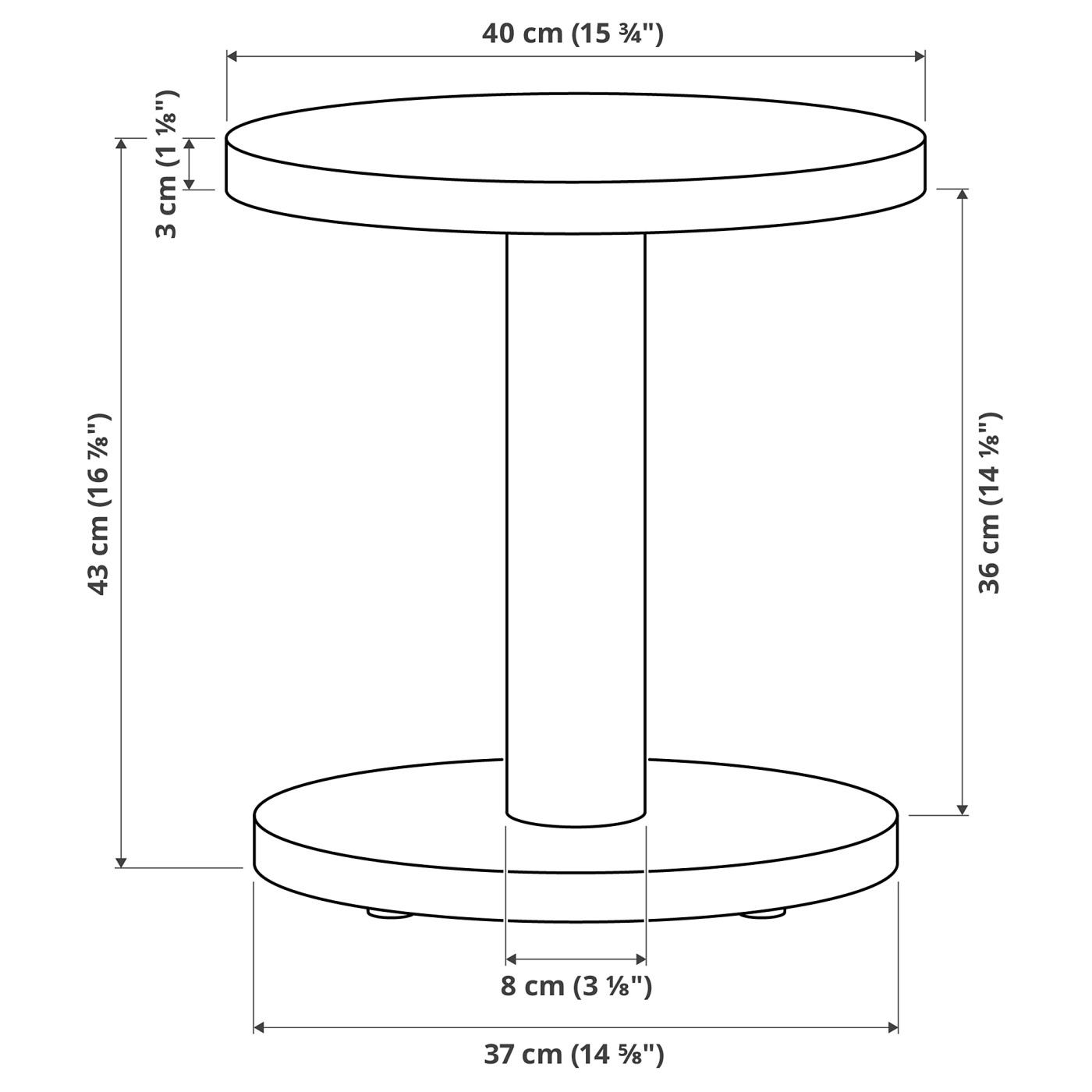 STOCKHOLM 2025 side table pine veneer black - IKEA