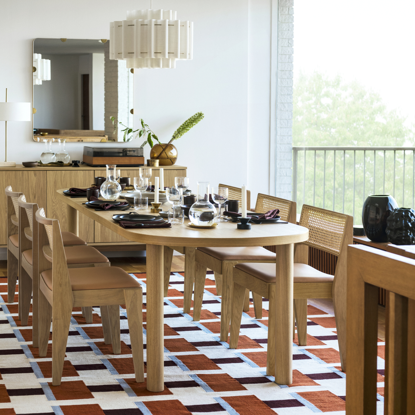STOCKHOLM 2025 / STOCKHOLM 2025 table and 6 chairs oak veneer/oak