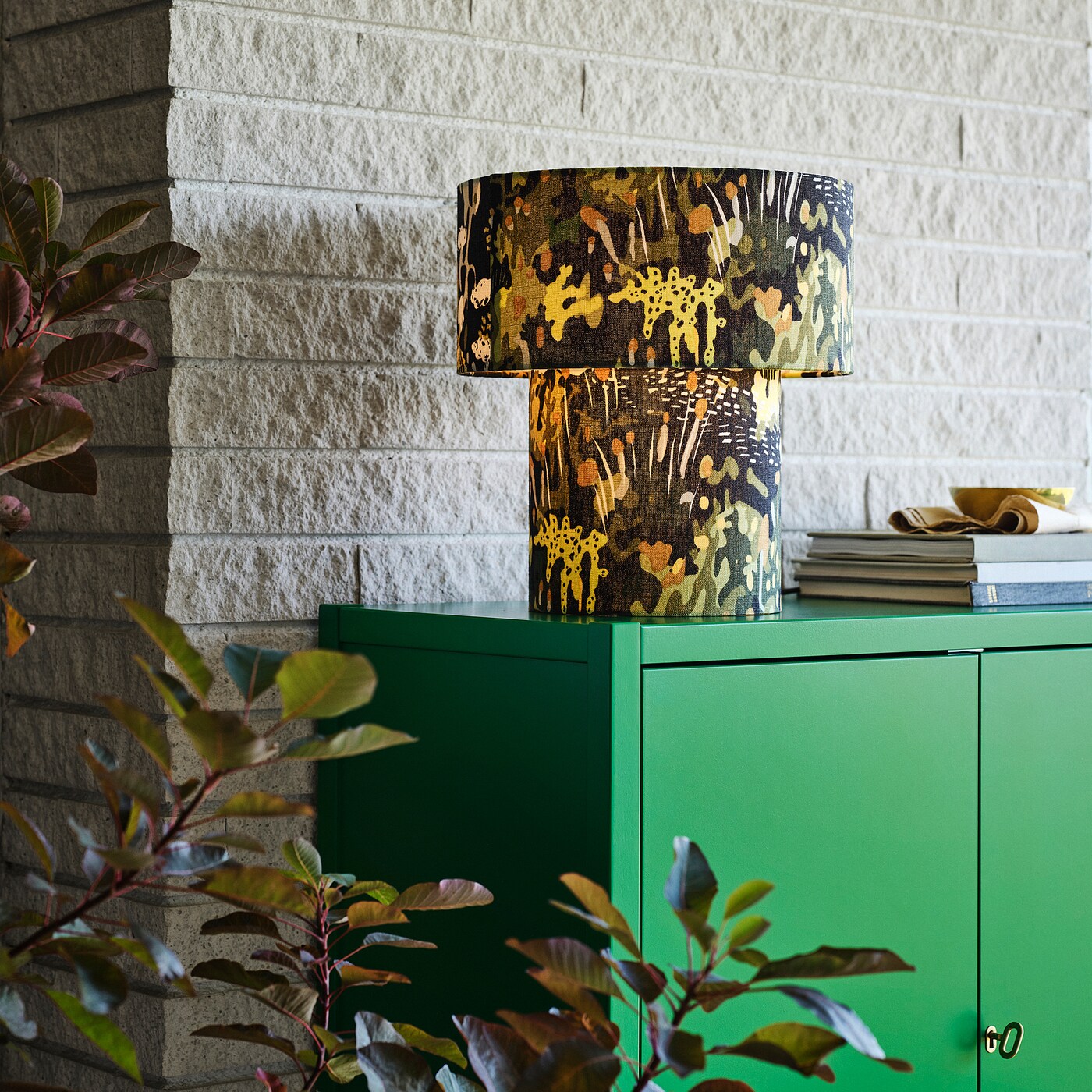 STOCKHOLM 2025 table lamp black multicolour/textile - IKEA