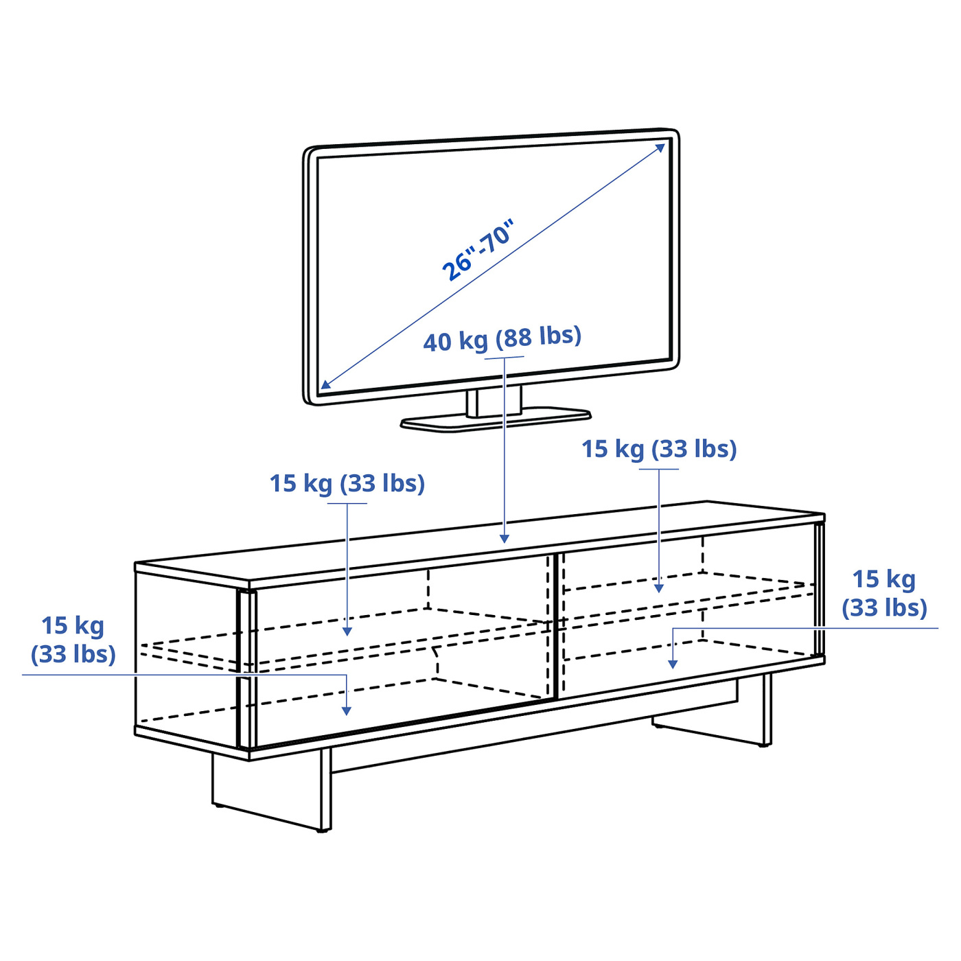 STOCKHOLM 2025 TV bench with sliding doors oak veneer - IKEA