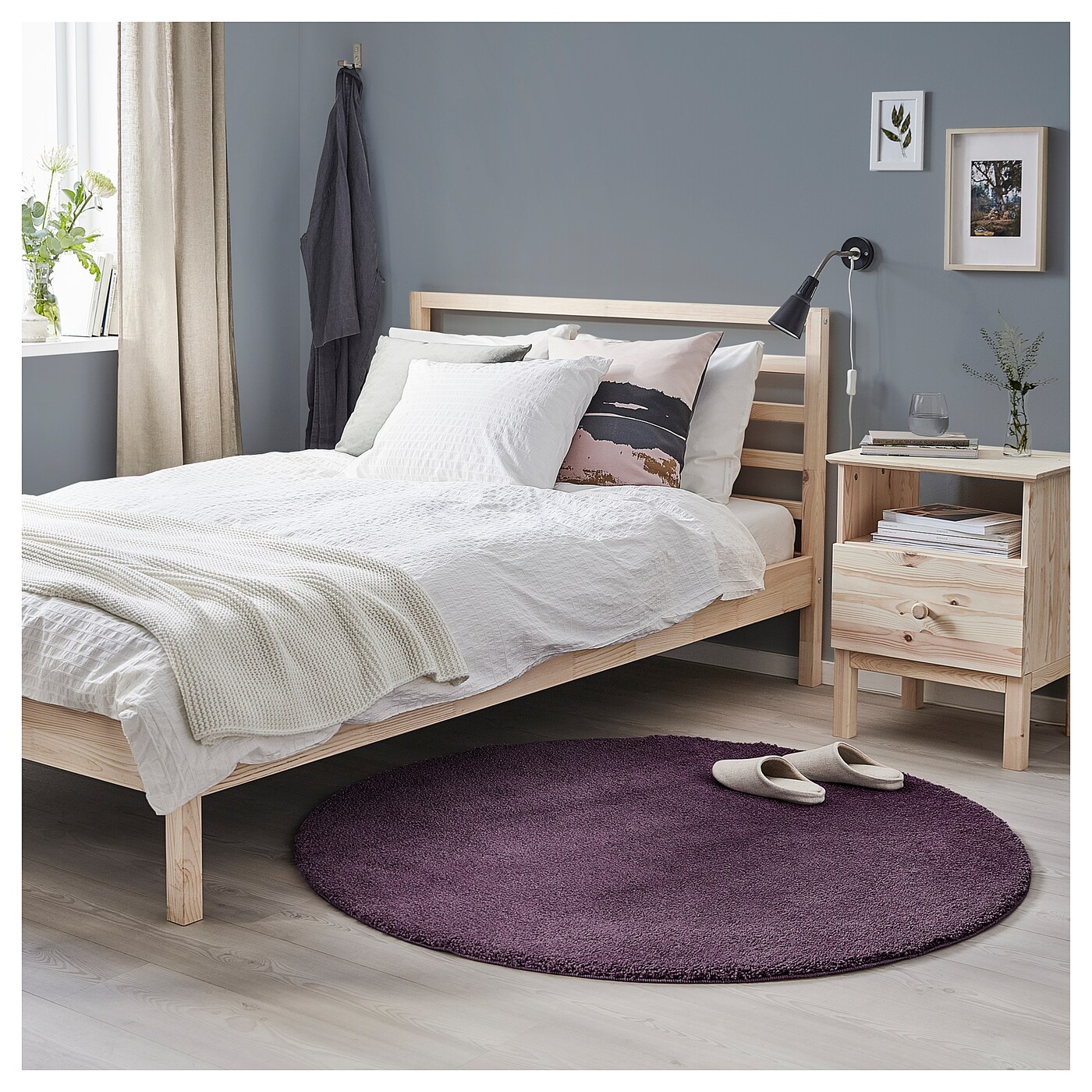 IKEA ストエンセ　紫　130cm 楽天市場】【くじ付き】 完成品 IKEA イケア STOENSE ストエンセ ラグ