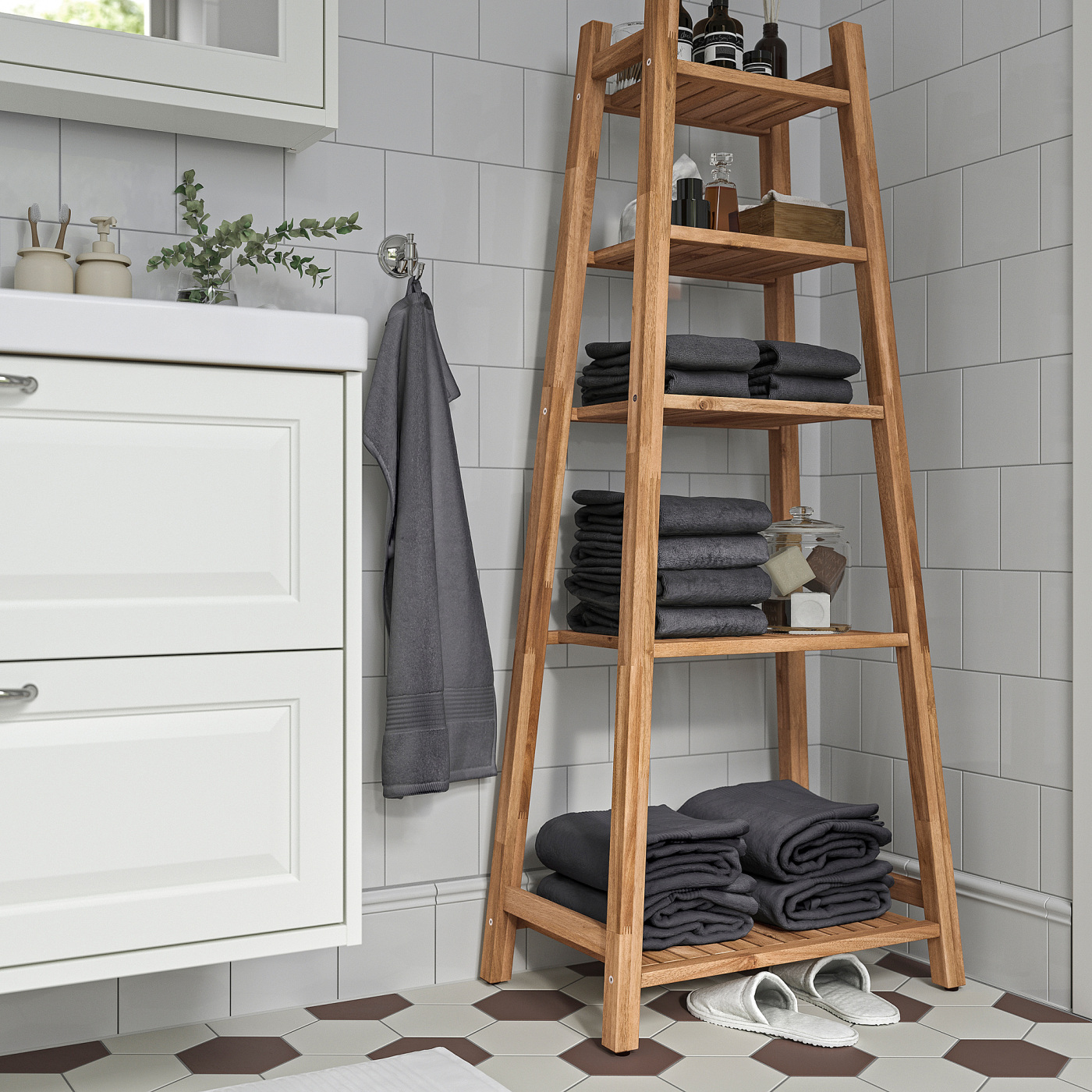STOREDAMM shelving unit acacia - IKEA