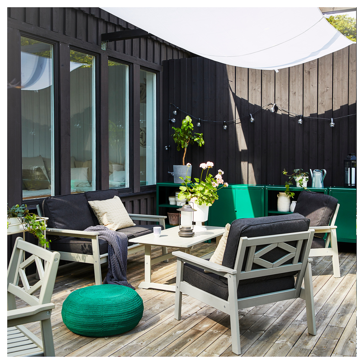 STORHAGA LED table lamp dimmable outdoor/black - IKEA