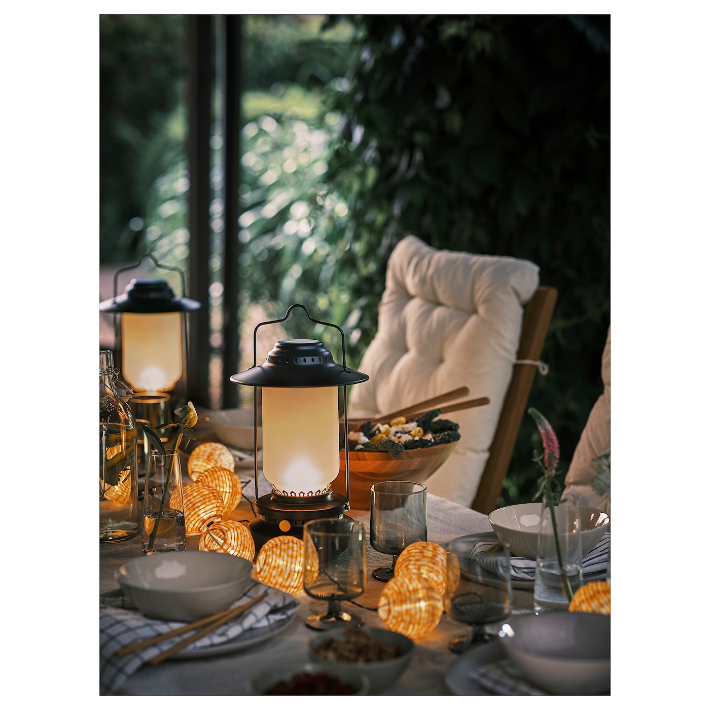 STORHAGA LED table lamp dimmable outdoor/black - IKEA