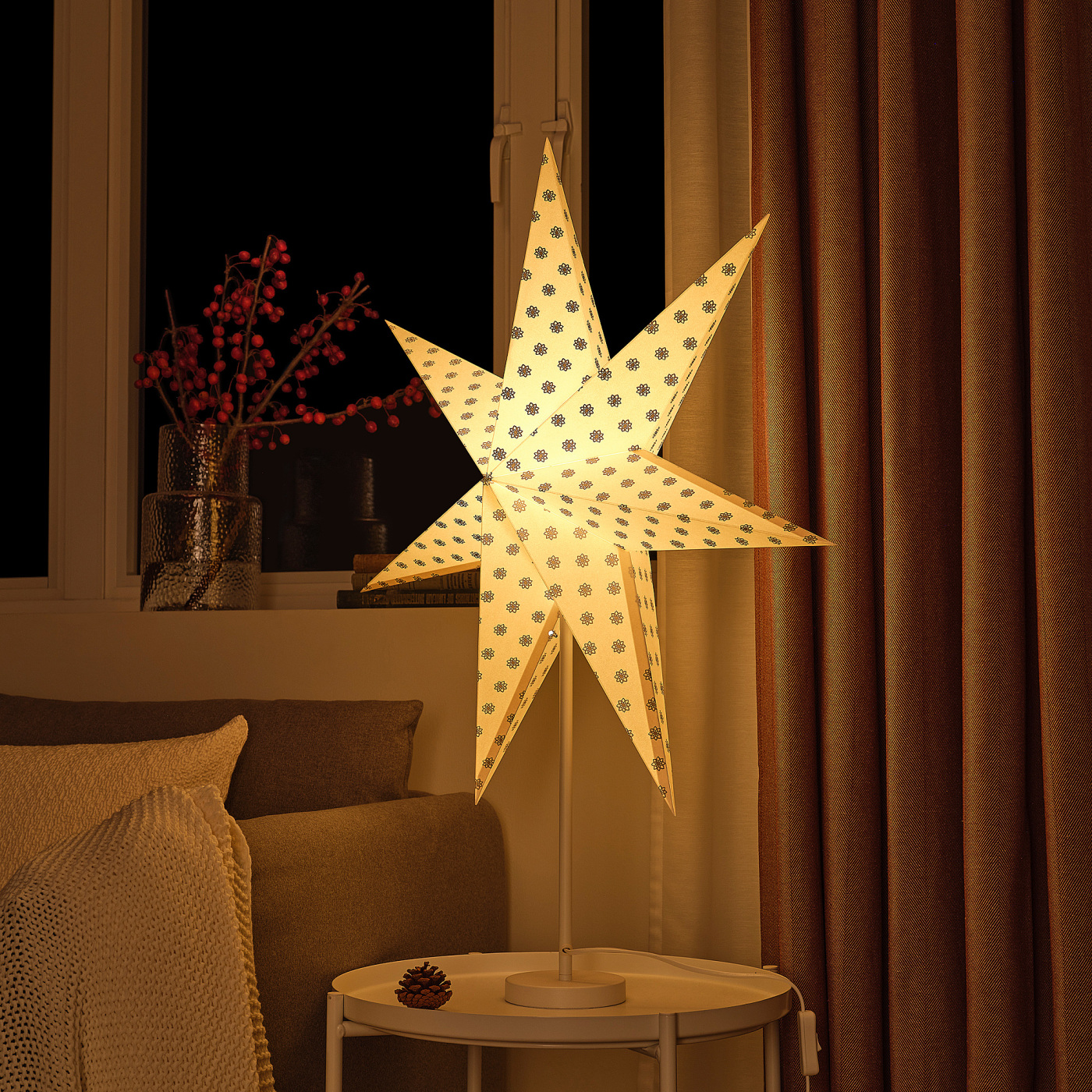 STRÅLA lamp shade flower/silver-colour - IKEA