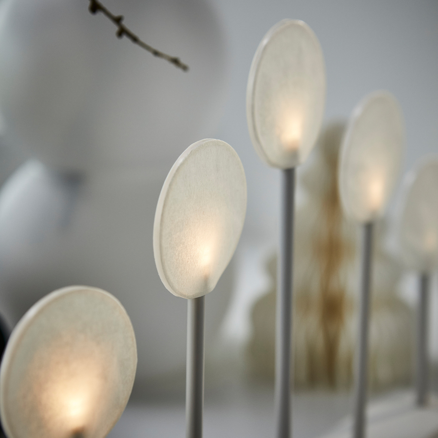 STRÅLA LED candelabra lollipops battery-operated/white - IKEA