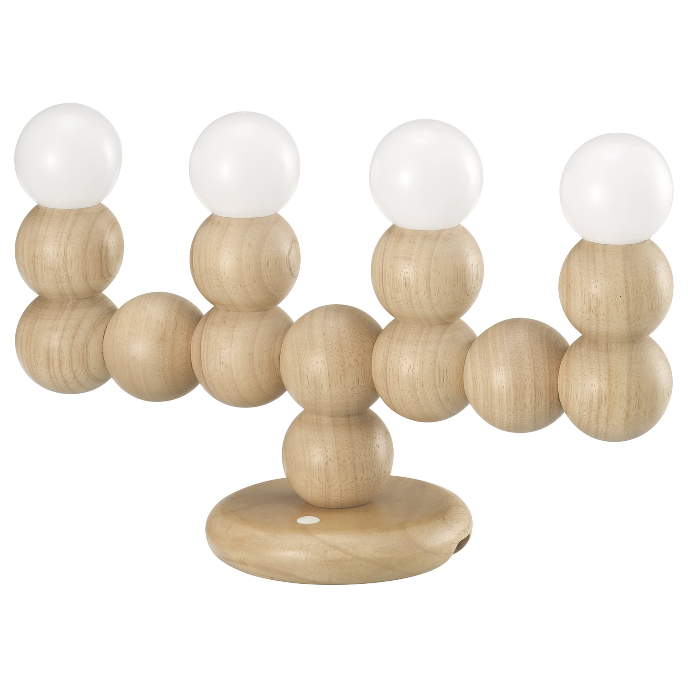 STRÅLA LED candelabra wood battery-operated - IKEA