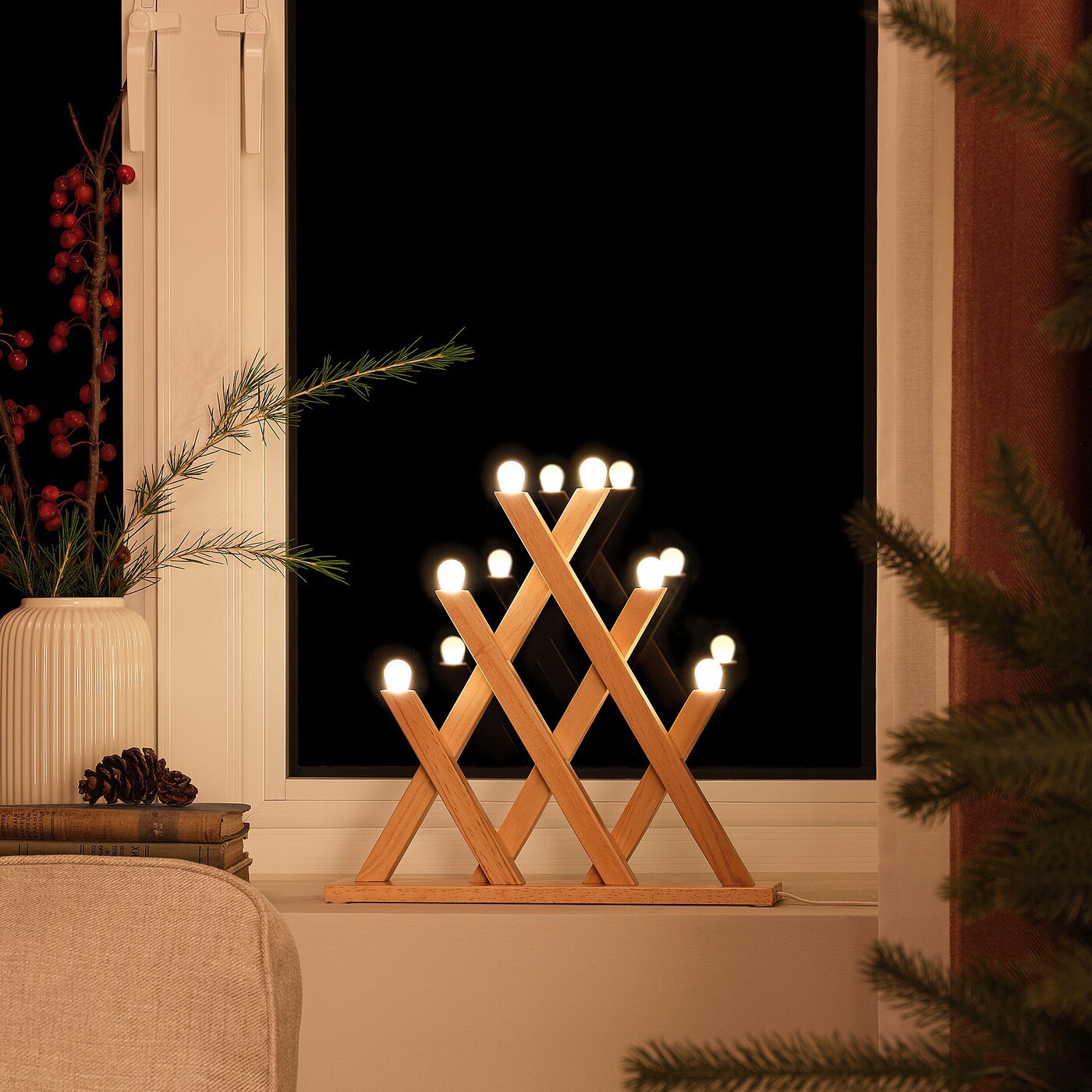 STRÅLA LED decoration lighting, table pine - IKEA