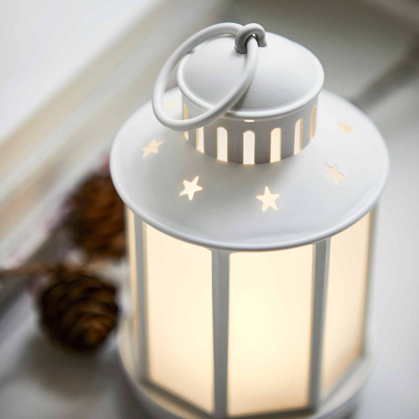 STRÅLA LED lantern battery-operated white - IKEA