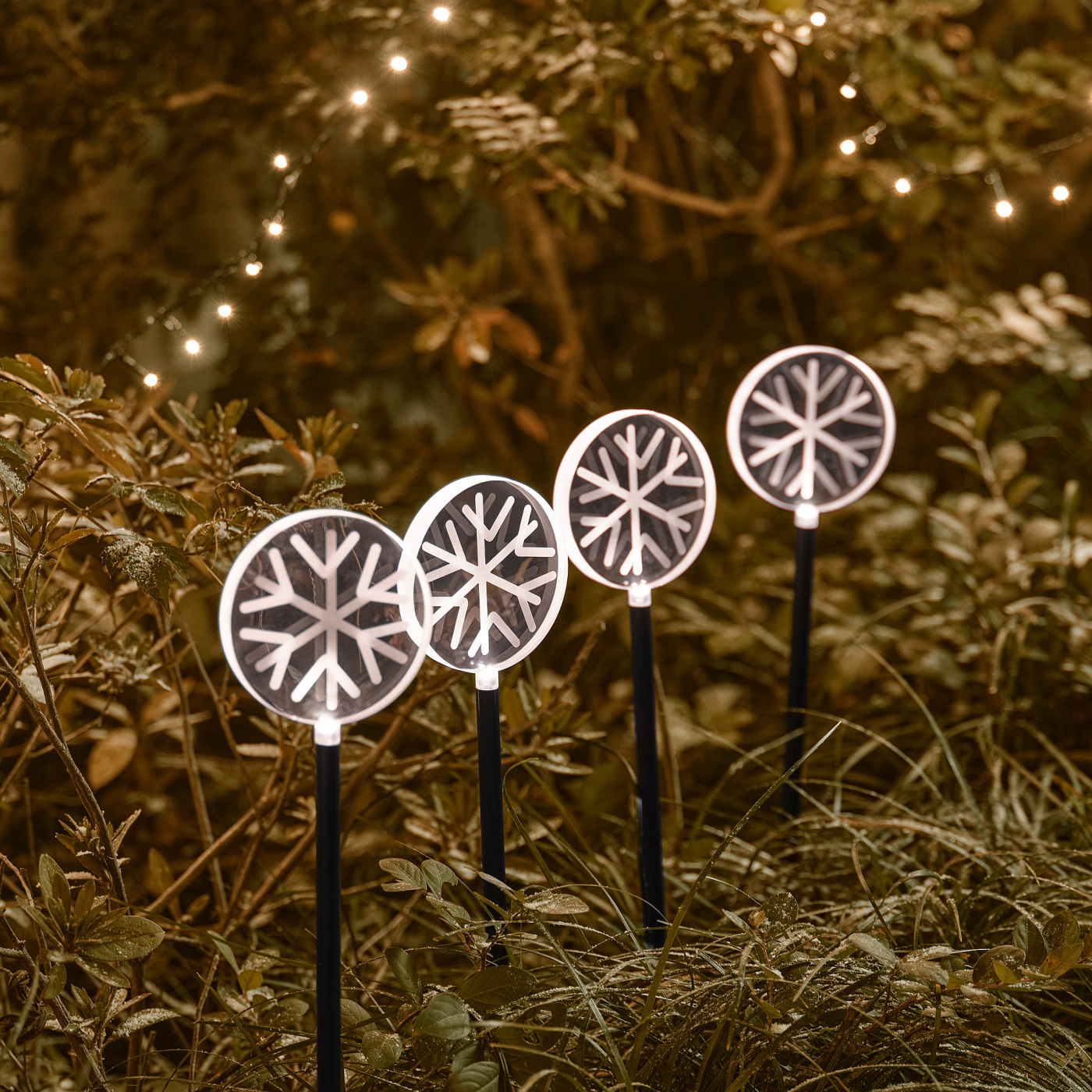 STRÅLA LED light stick battery-operated outdoor/snowflake - IKEA