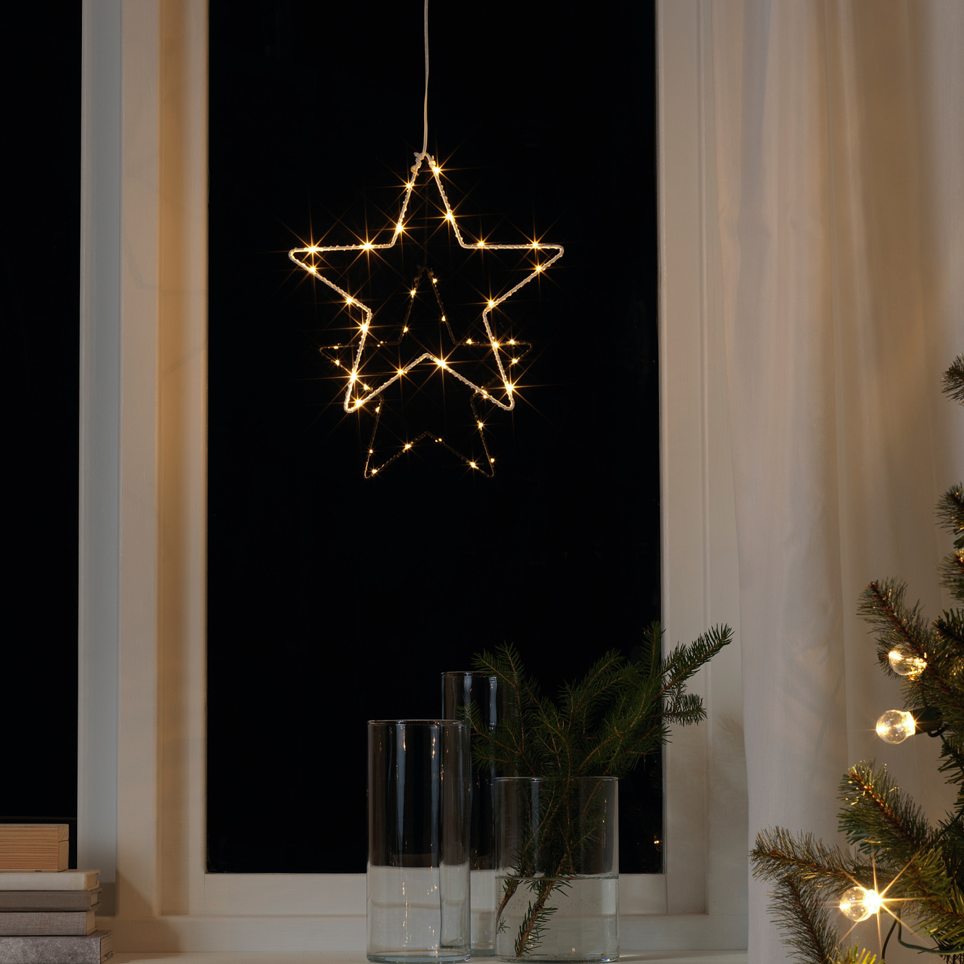 STRÅLA LED pendant lamp battery-operated/star-shaped - IKEA