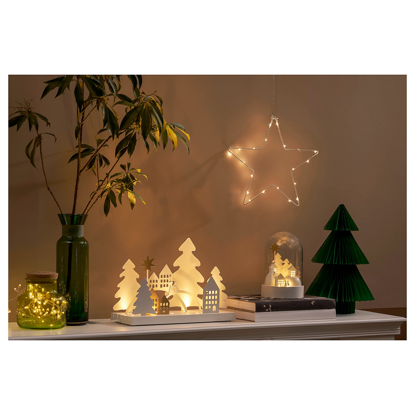 STRÅLA LED pendant lamp battery-operated/star-shaped - IKEA