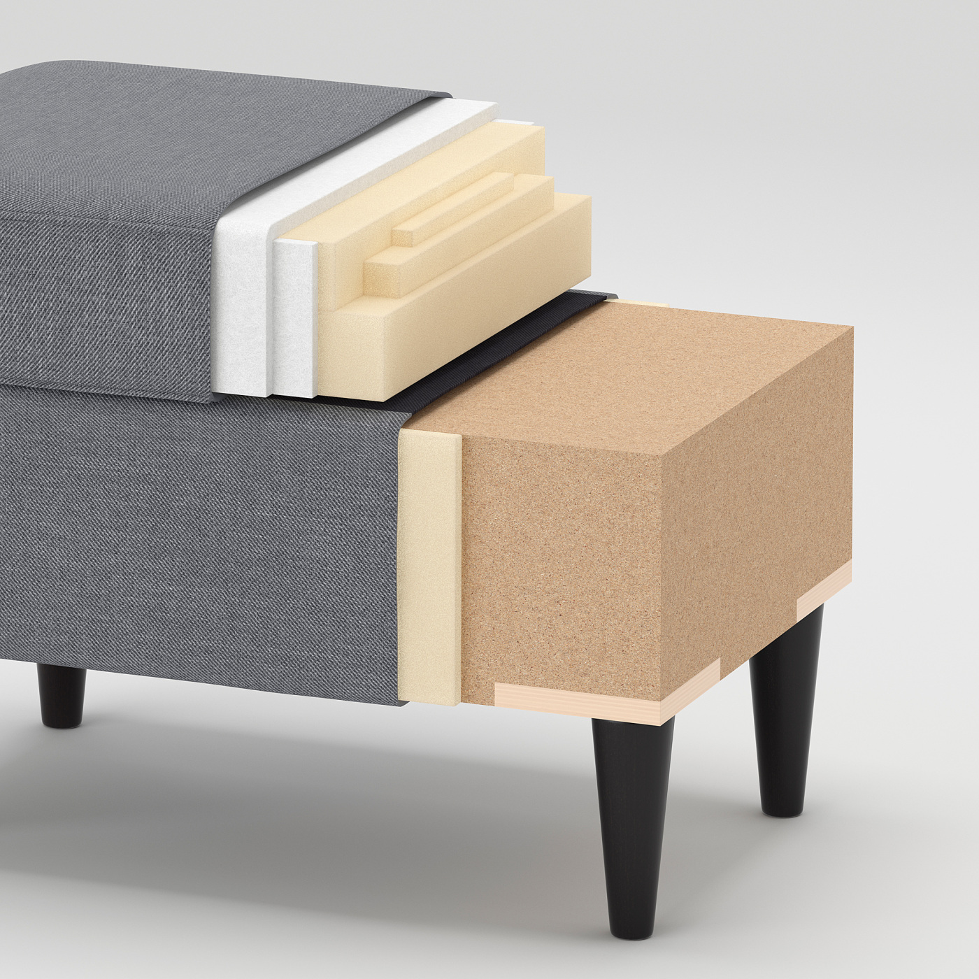 STRANDMON footstool Djuparp dark green - IKEA