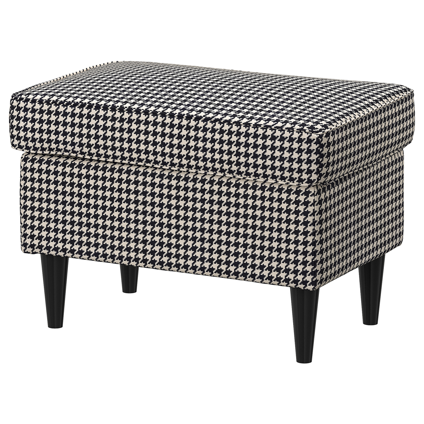 STRANDMON footstool Vibberbo black/beige - IKEA