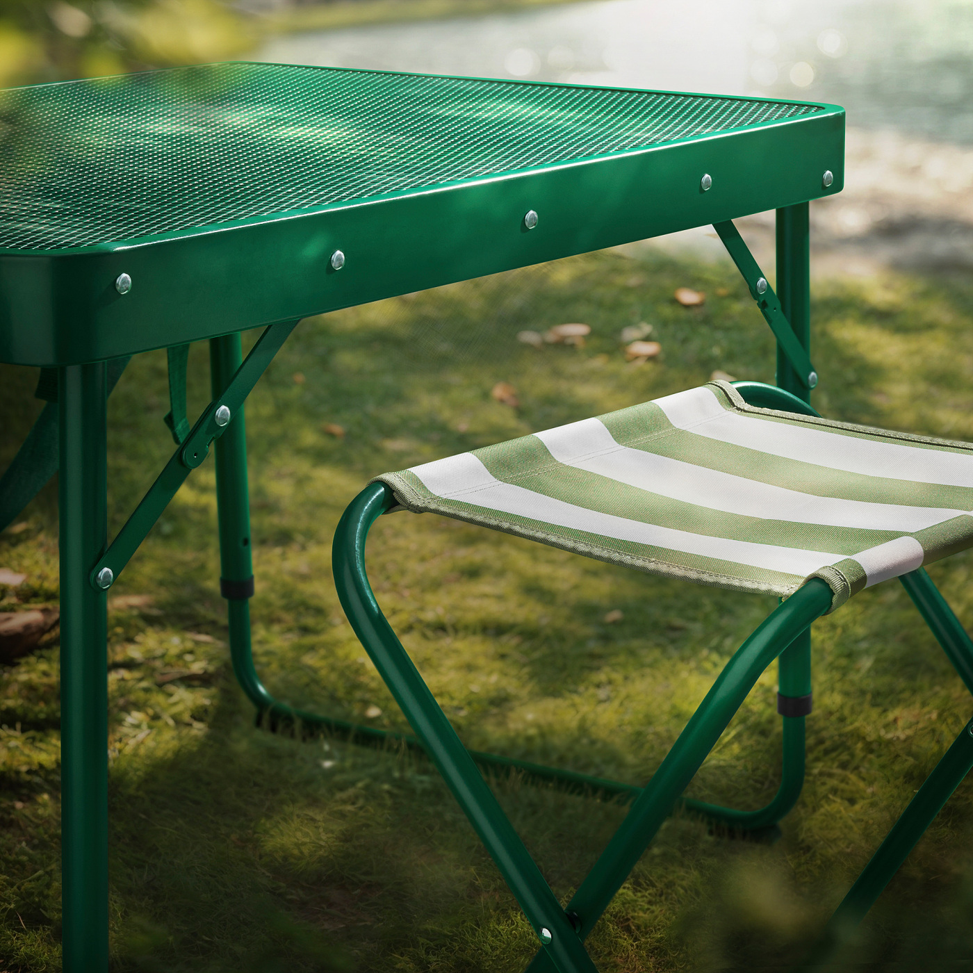 Eden エデン スツール、ダスティスグリーン STRANDÖN folding stool green - IKEA