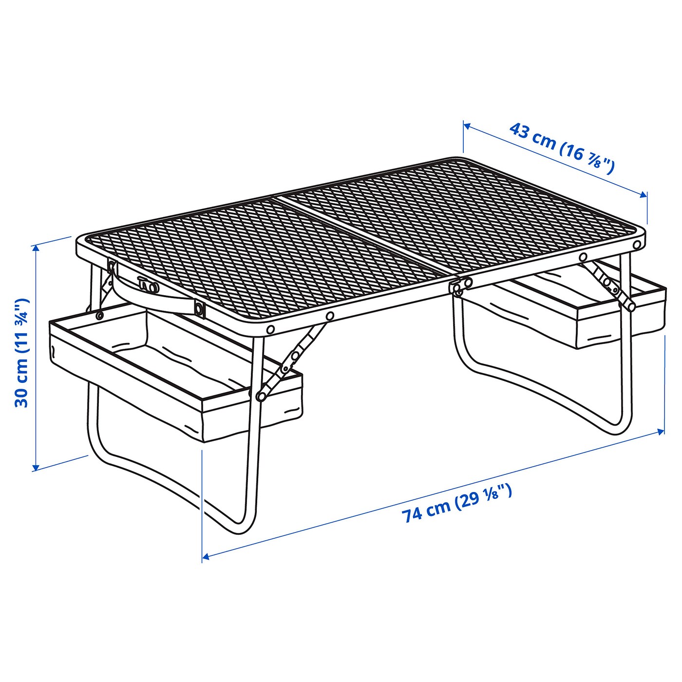 STRANDÖN folding table blue - IKEA