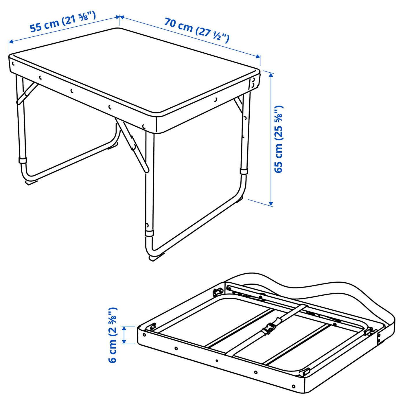 STRANDÖN folding table bright yellow - IKEA