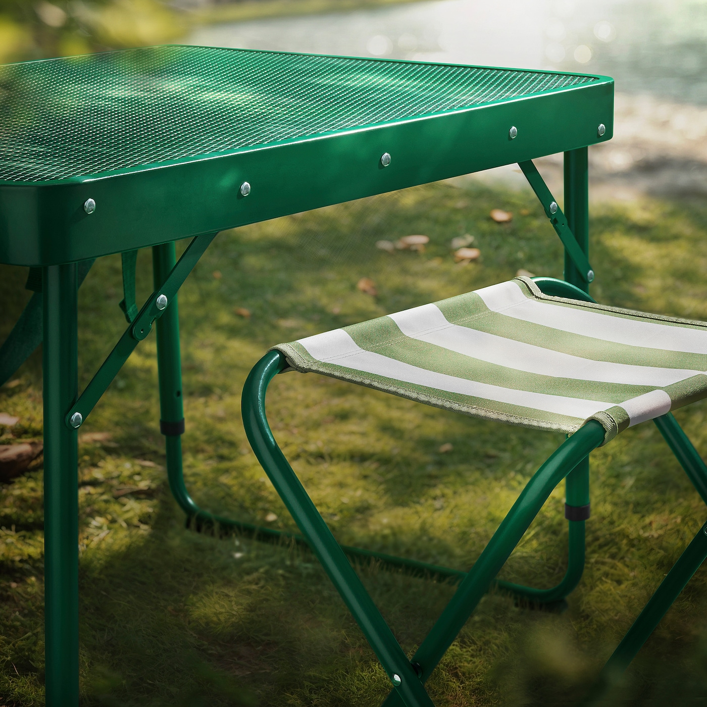 STRANDÖN folding table set green - IKEA