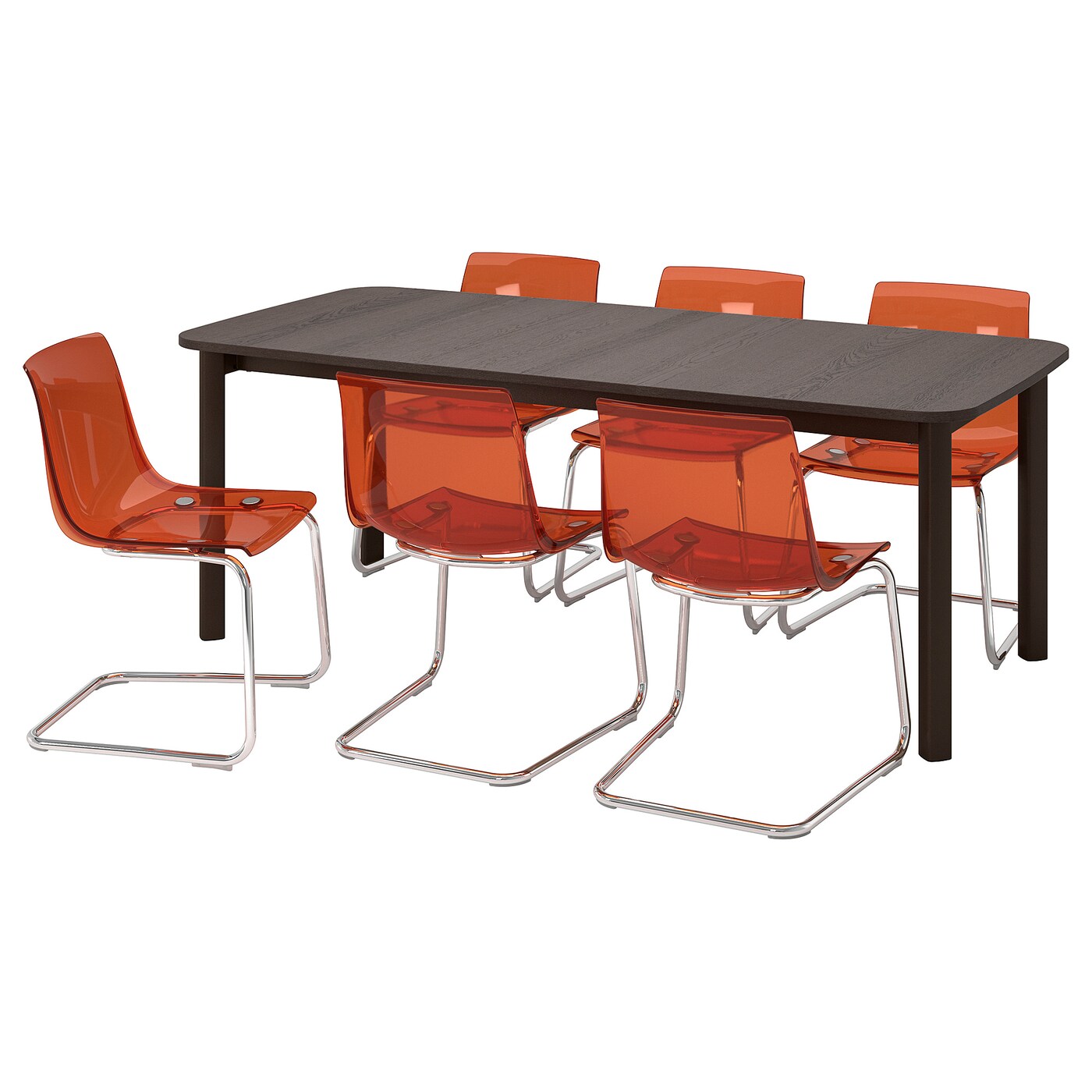 IKEA ダイニングチェア TOBIAS トービアス / Brown red TOBIAS chair, brown-red/chrome plated - IKEA CA