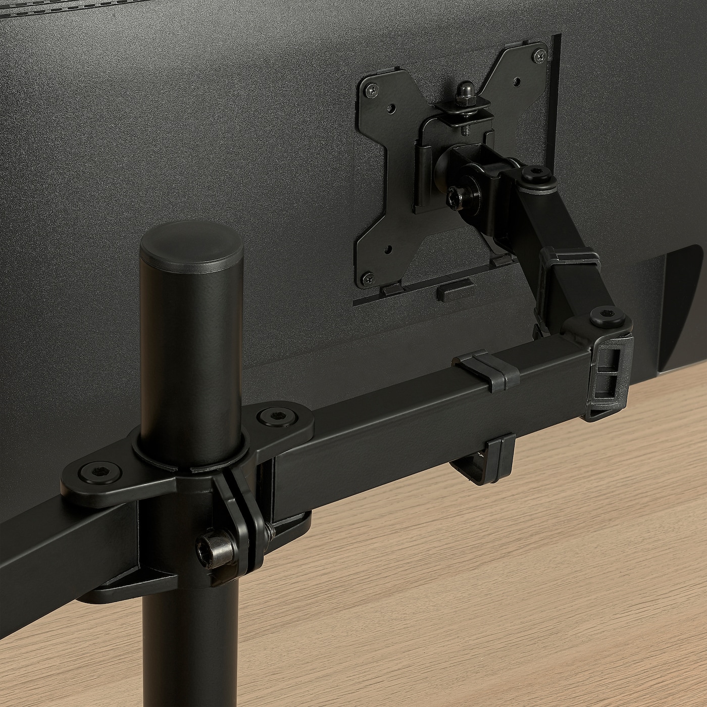 STUBBERGET bracket for 2 monitors black - IKEA