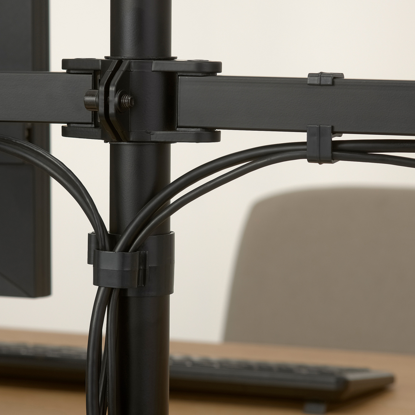 STUBBERGET bracket for 2 monitors black - IKEA