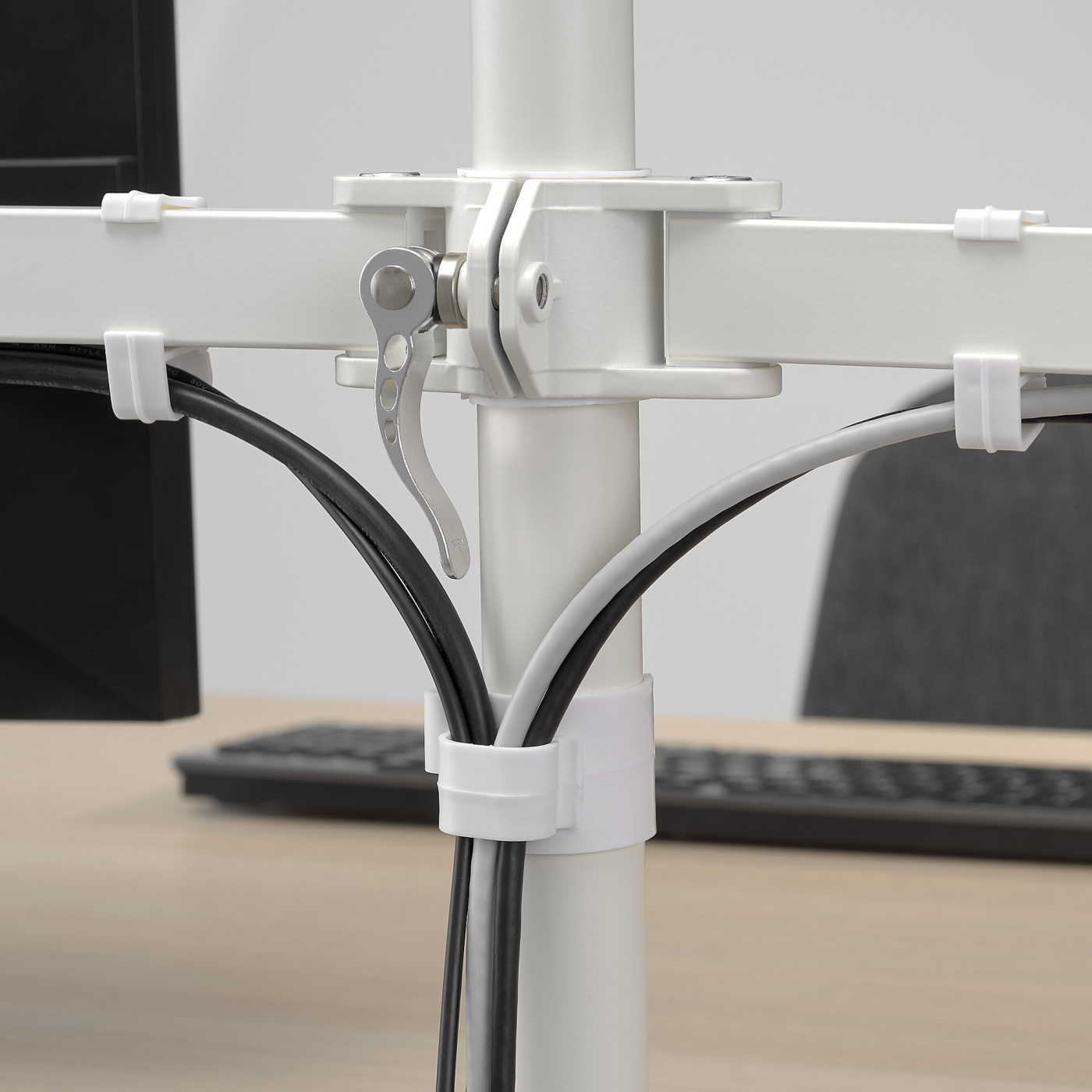 STUBBERGET bracket for 2 monitors white - IKEA