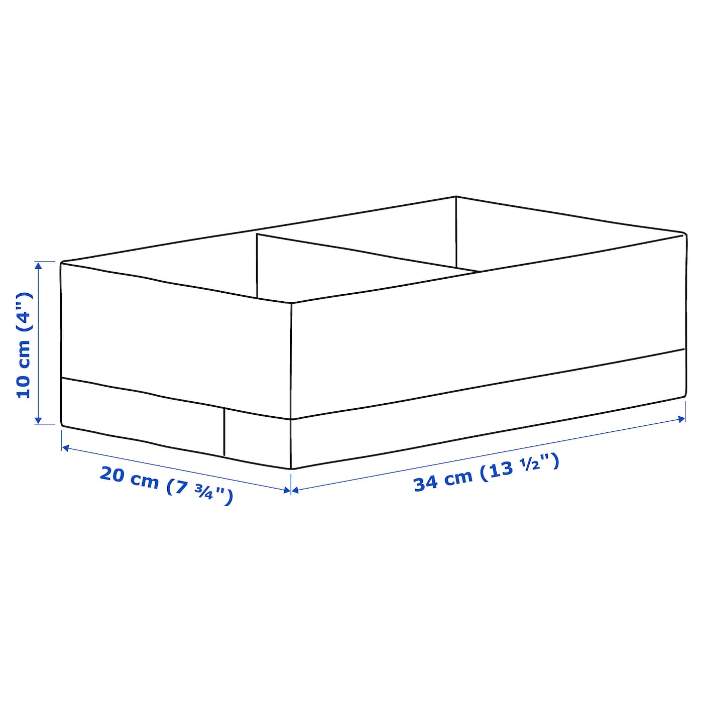 STUK box with compartments white - IKEA