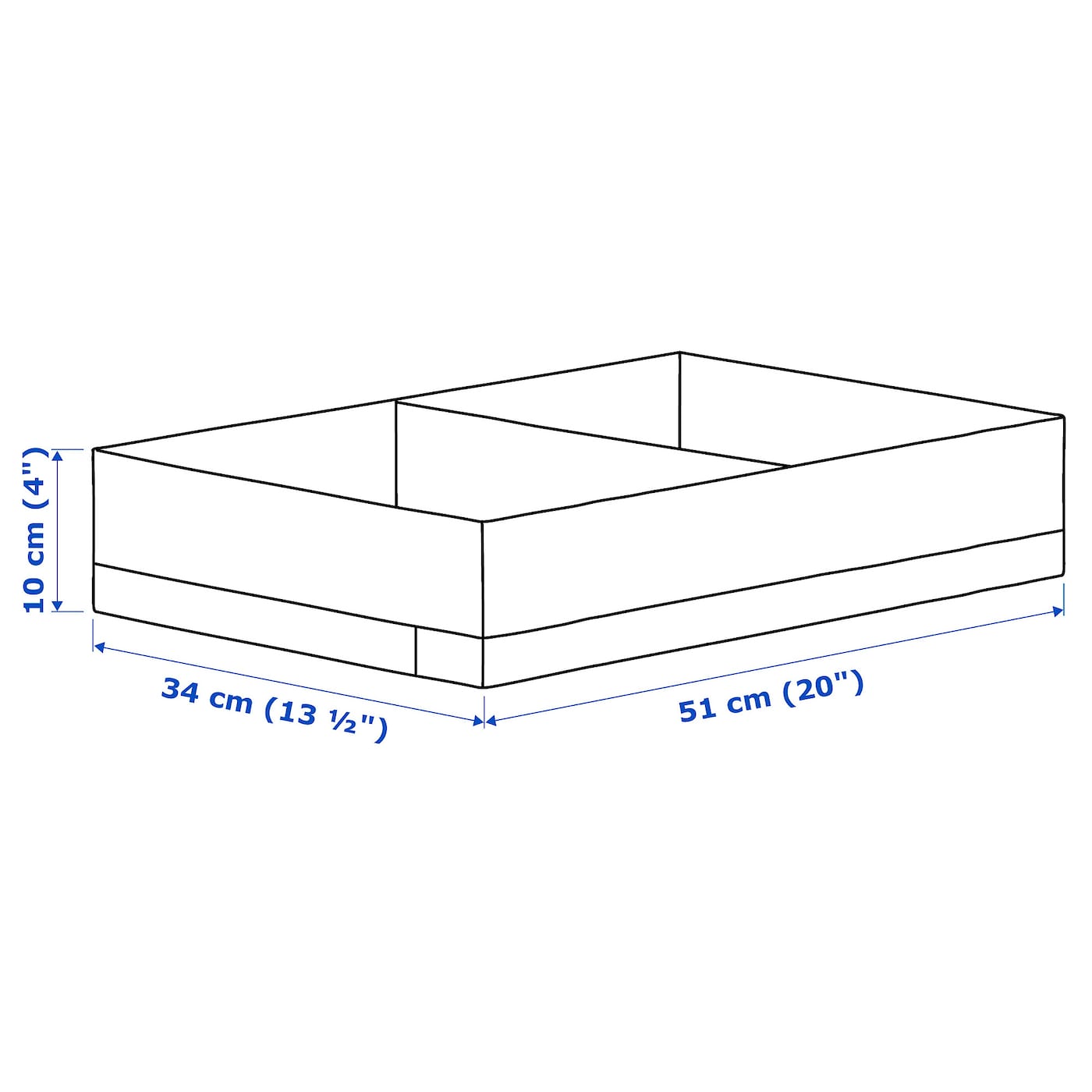 STUK box with compartments white - IKEA