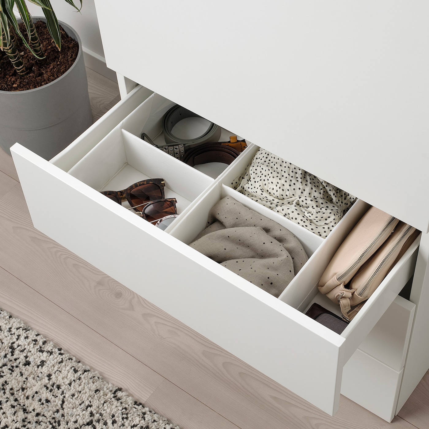 STUK box with compartments white - IKEA