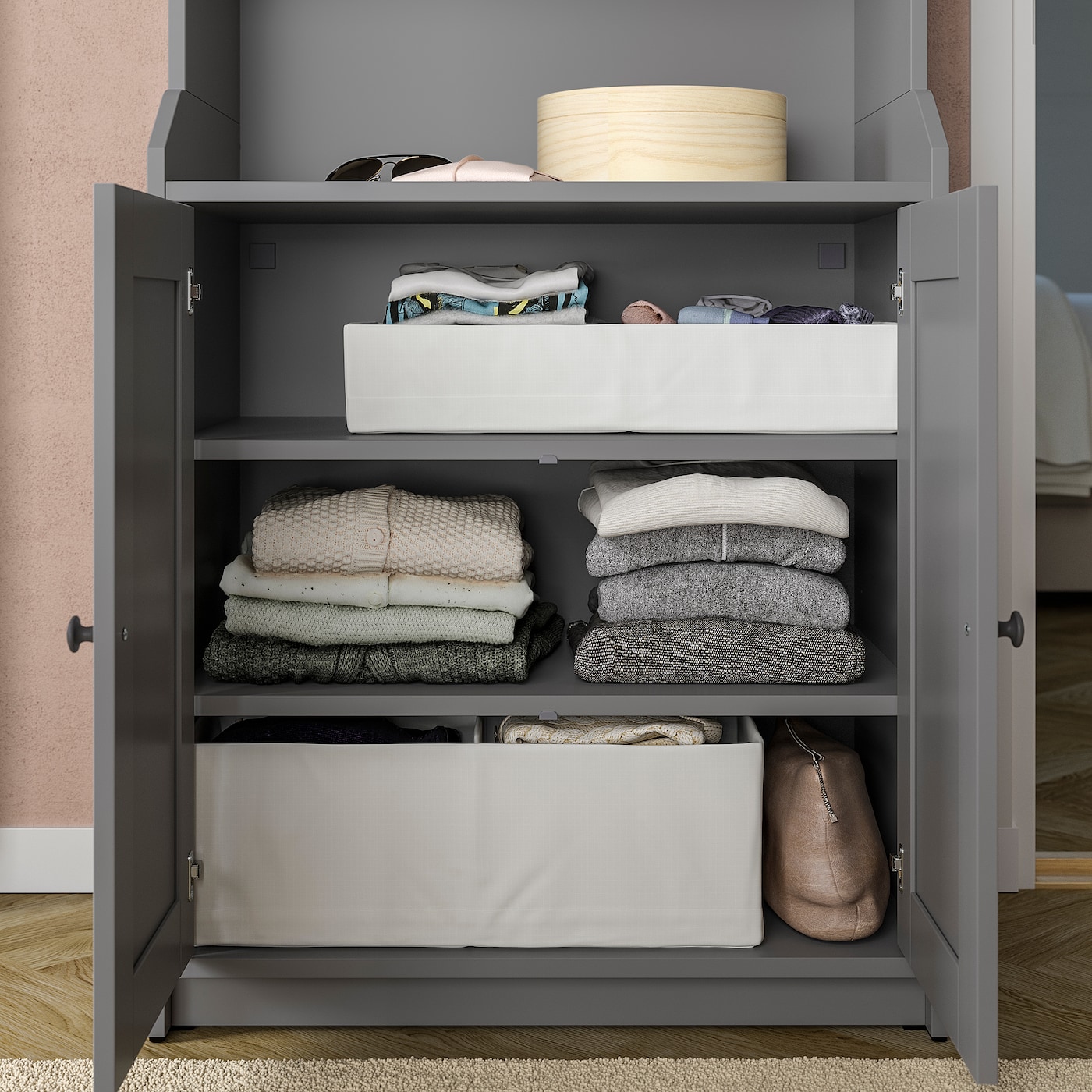 STUK box with compartments white - IKEA