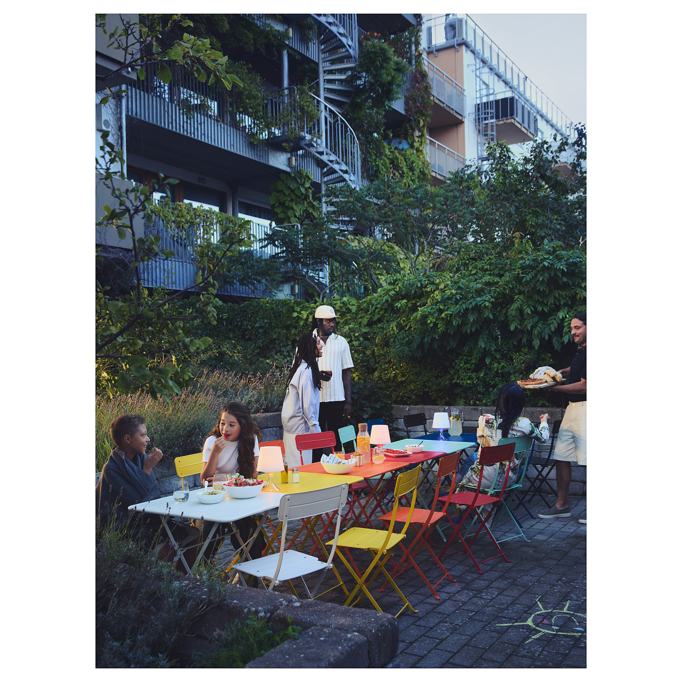 SUNDSÖ folding chair off-white outdoor - IKEA
