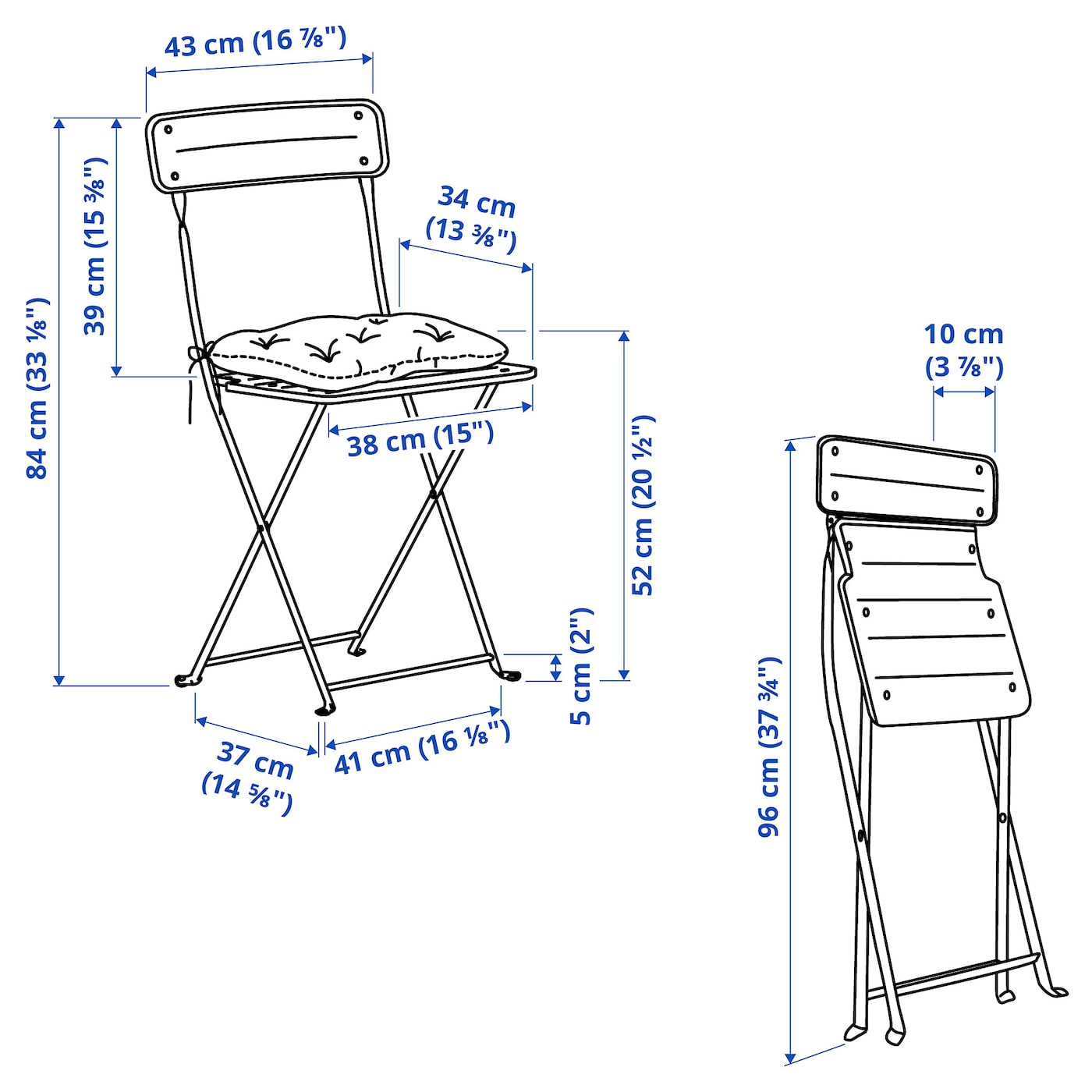 miller31 IKEA椅子② SUNDSÖ table and 2 folding chairs outdoor bright red/bright