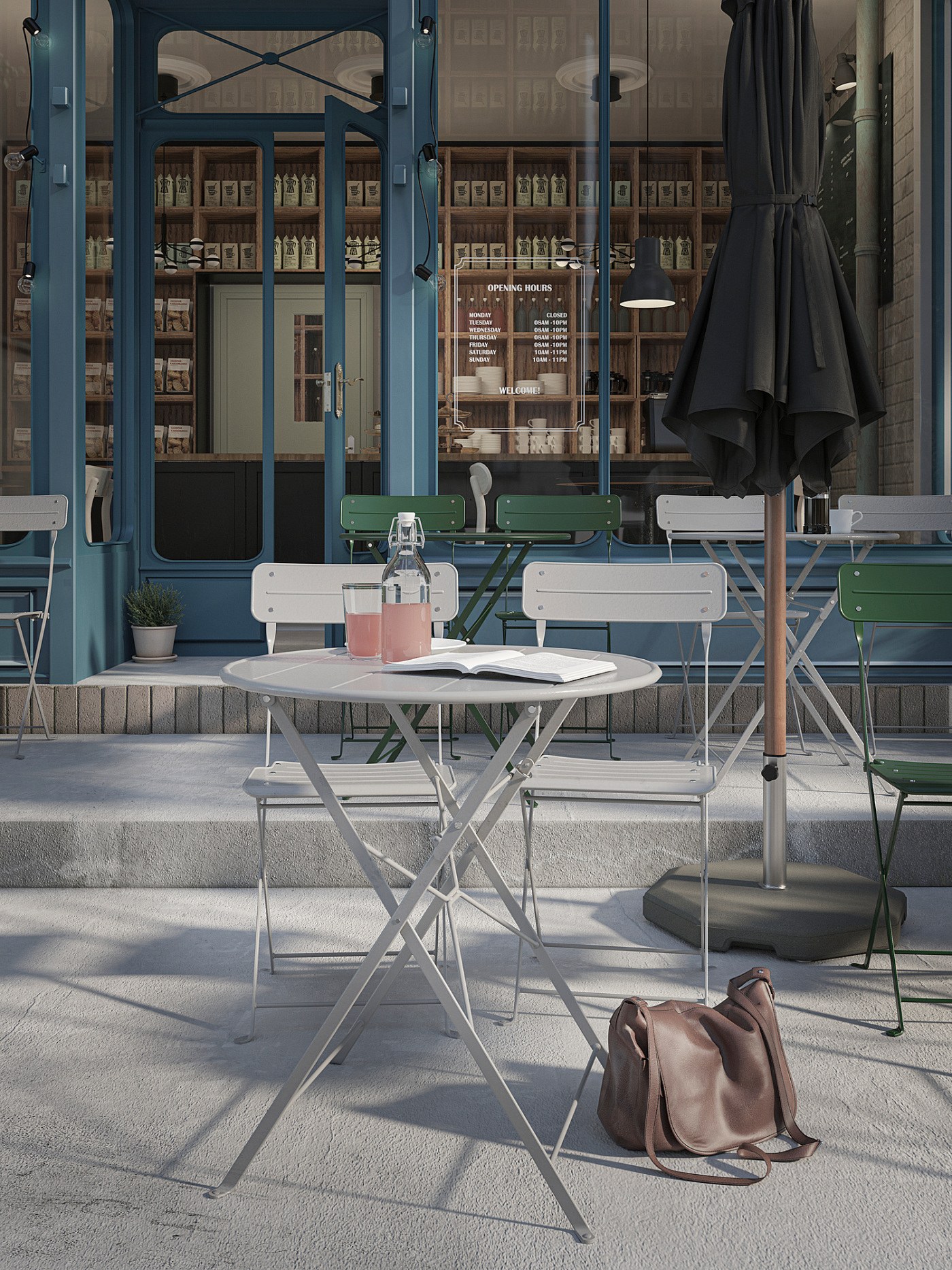 SUNDSÖ table, outdoor grey - IKEA