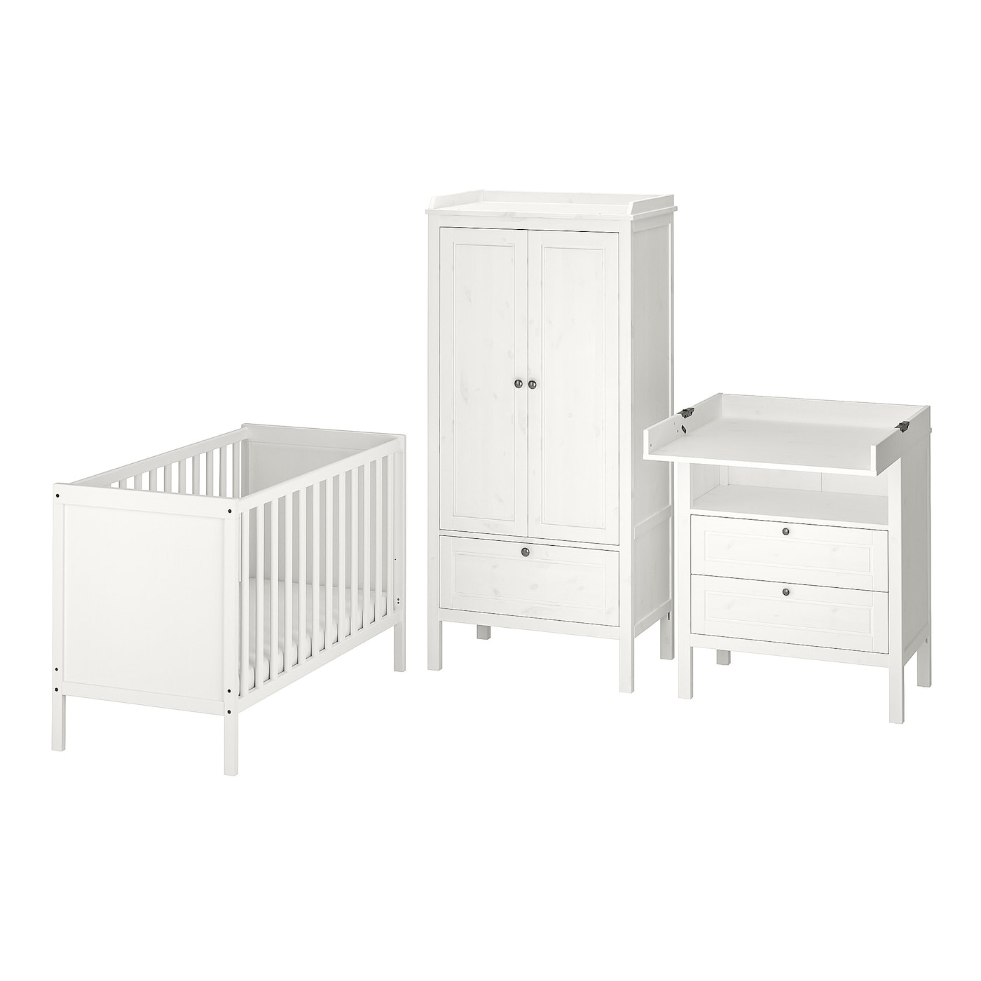 SUNDVIK 3 piece baby furniture set white IKEA