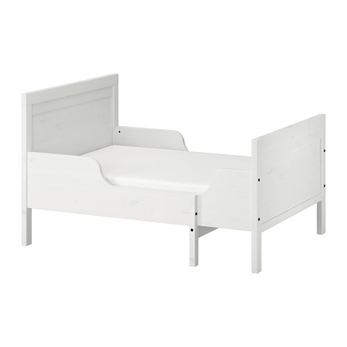 SNIGLAR bed frame with slatted bed base beech - IKEA