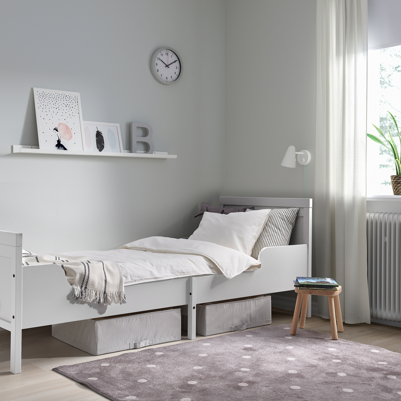 家具 IKEA SUNDVIK SUNDVIK extendable bed grey - IKEA