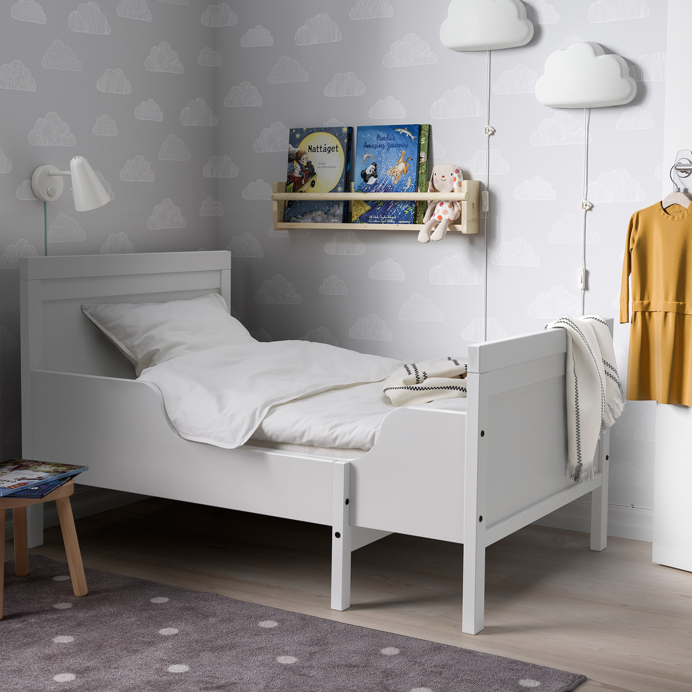 SUNDVIK extendable bed grey - IKEA