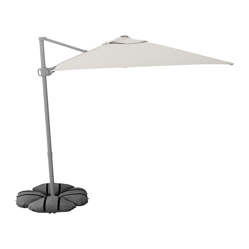 SVALÖN parasol canopy light grey-beige - IKEA