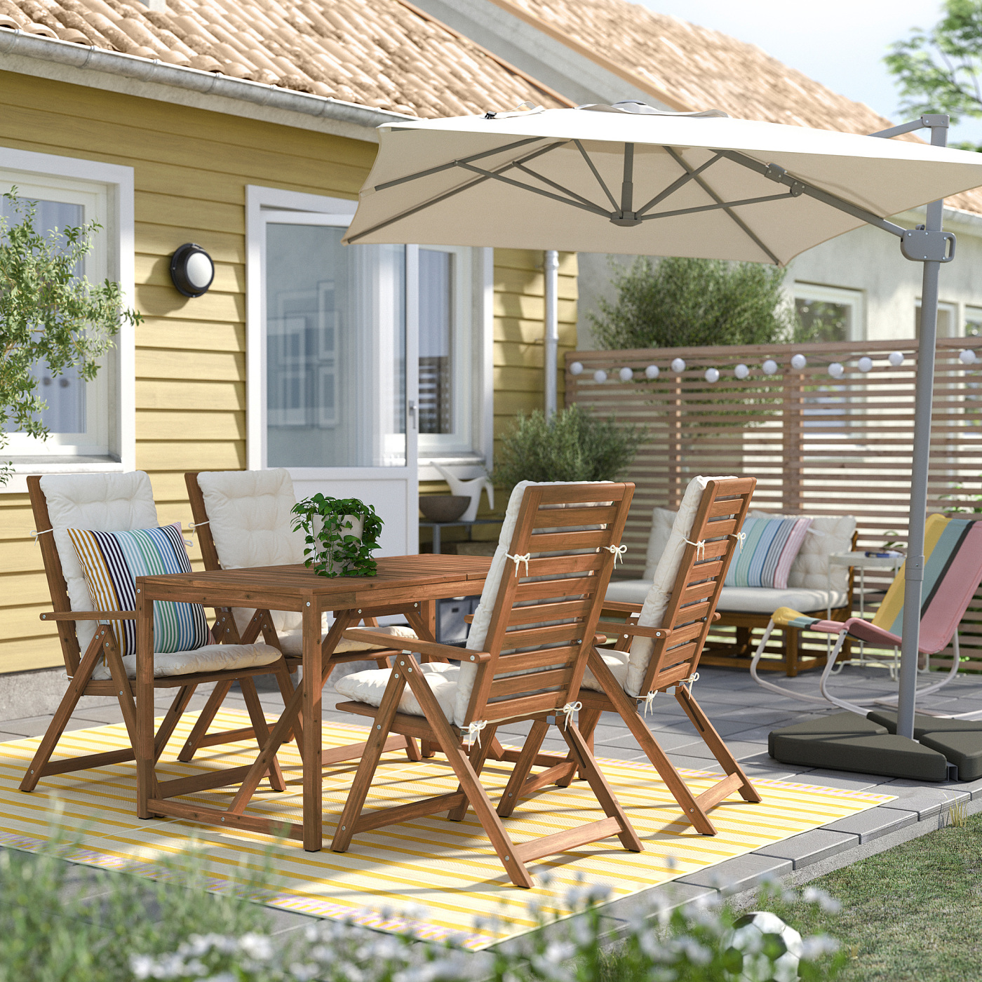 【うちゅ】IKEA／SVALÖN スヴァローン サンシェード　イケア SVALÖN parasol, hanging light grey-beige - IKEA