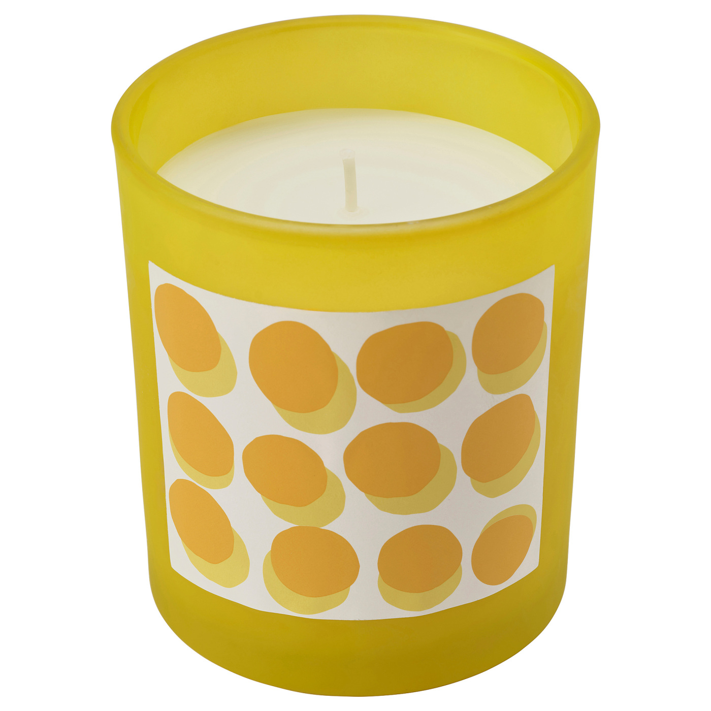 SVARTOXBÄR scented candle in glass Mimosa/yellow - IKEA