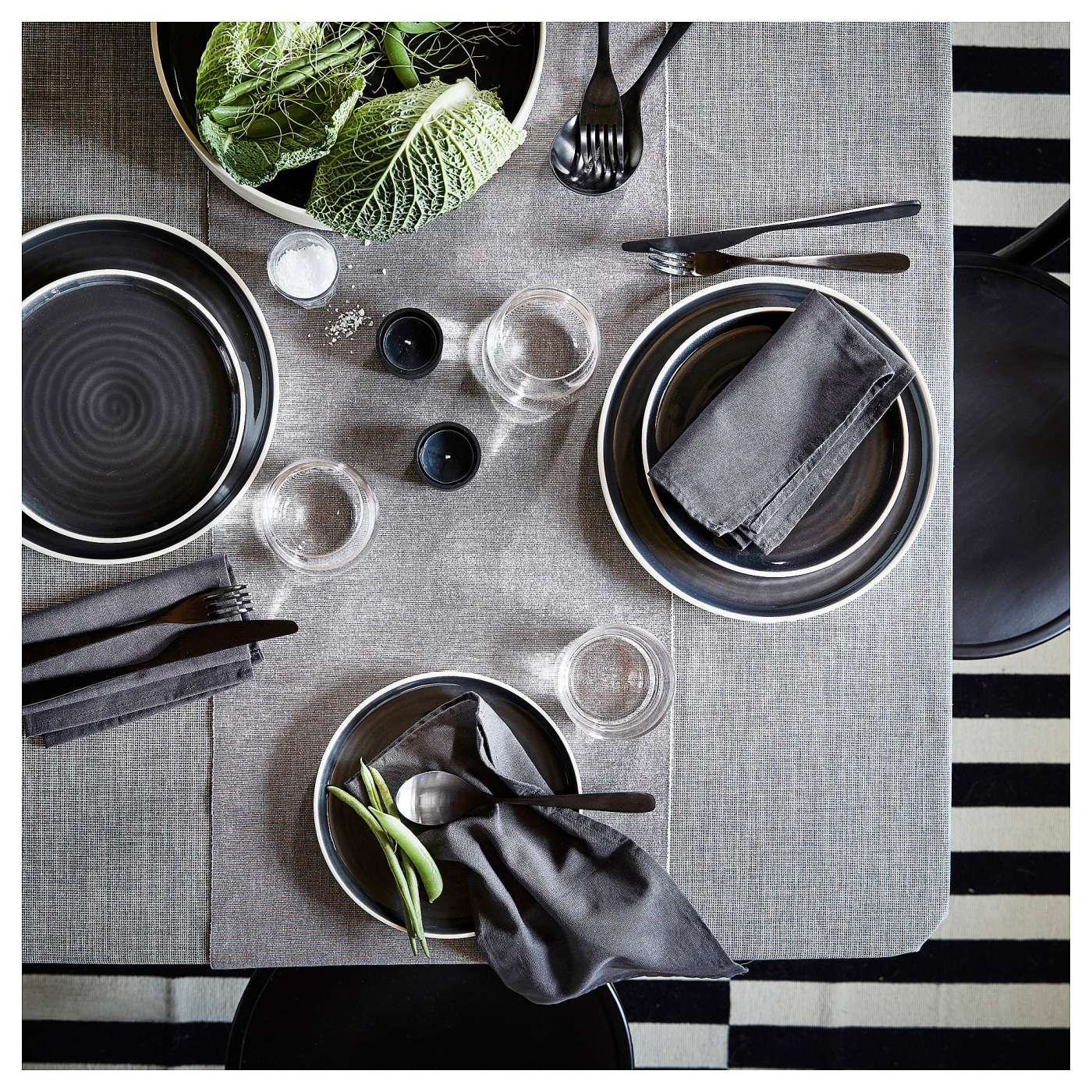 SVARTSENAP tablecloth grey - IKEA