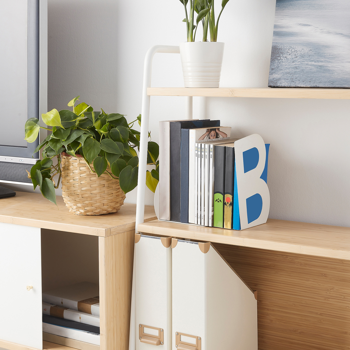IKEA SVENARUM スヴェナルム TVボード SVENARUM TV bench with sliding doors bamboo - IKEA