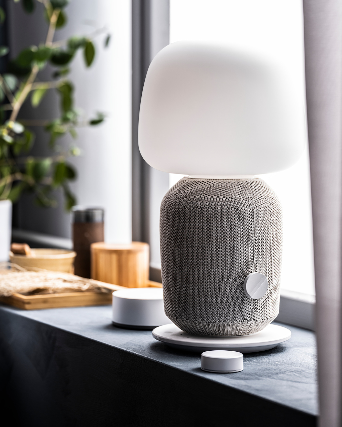 SYMFONISK table lamp with WiFi speaker white - IKEA