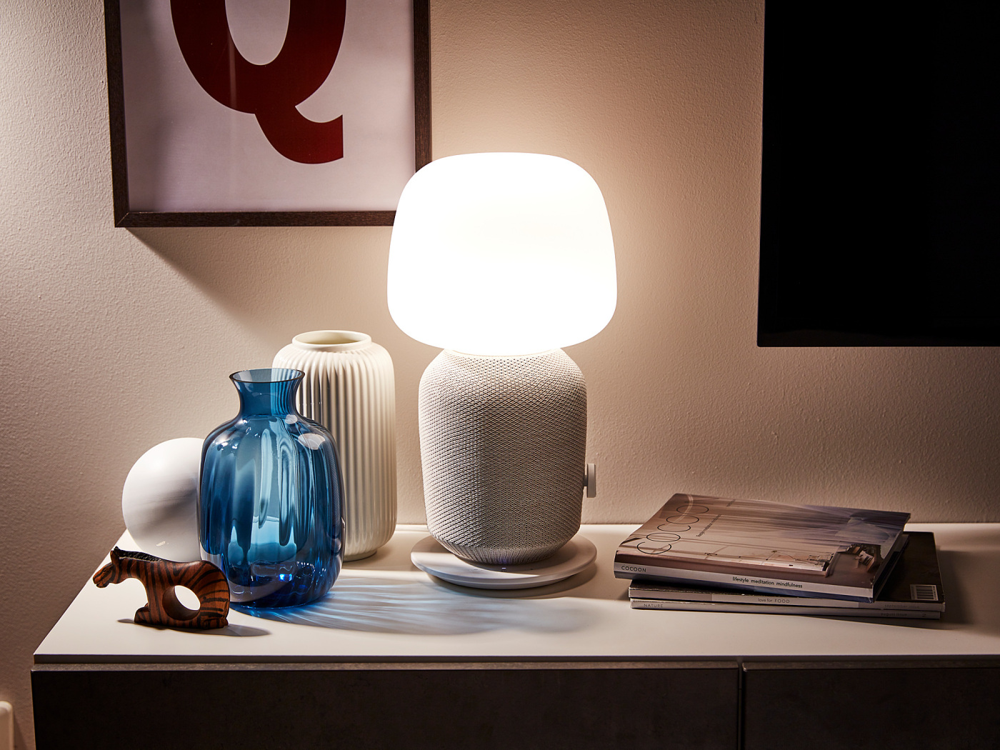 SYMFONISK table lamp with WiFi speaker white - IKEA