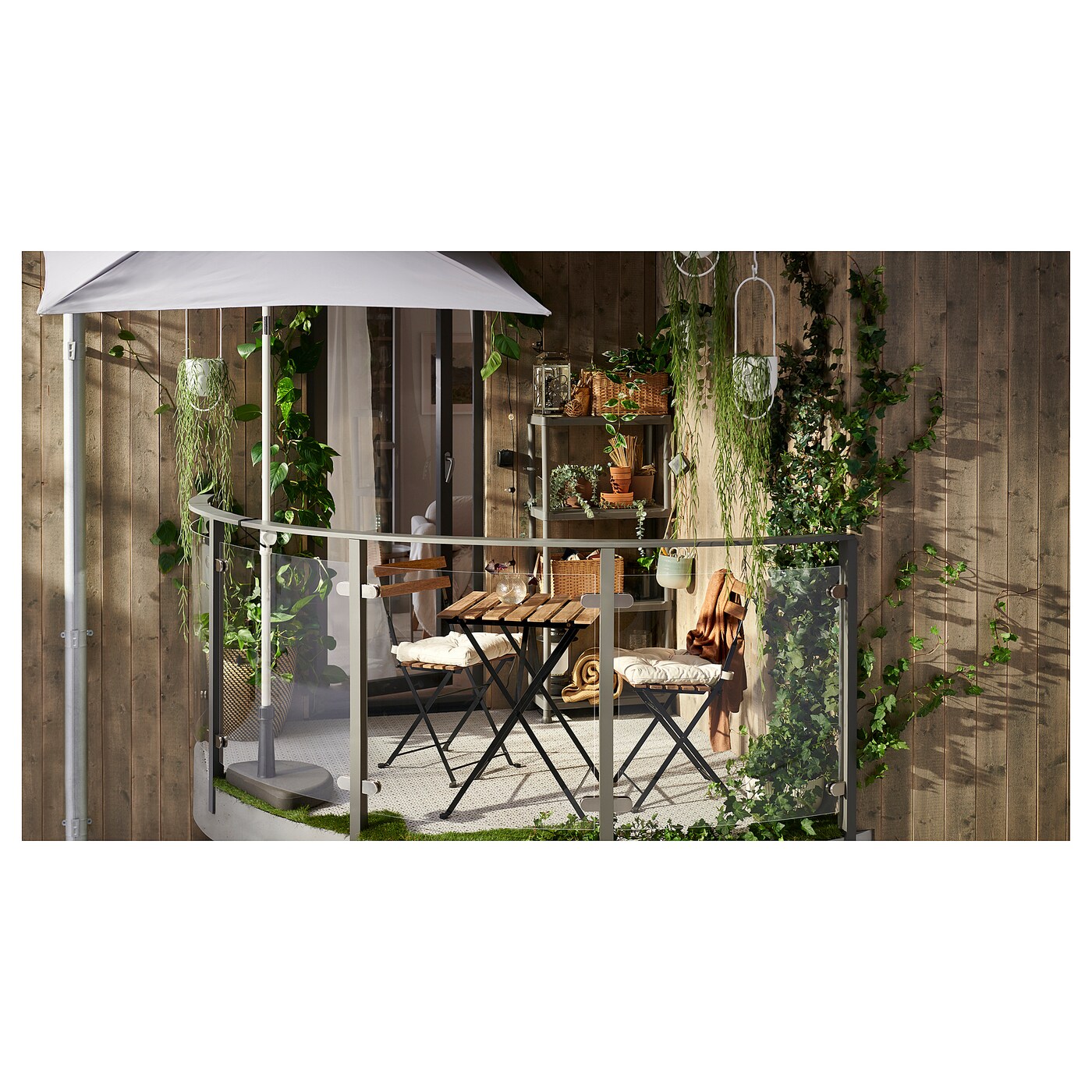 TÄRNÖ table+2 chairs, outdoor black/light brown stained TÄRNÖ table+2 chairs, outdoor black/light brown stained